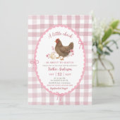 Roze eigenzinnige hand getekend chique Baby shower Kaart (Staand voorkant)