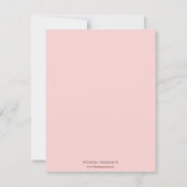 Roze eik boom gepersonaliseerd koppel bedankbriefj kaart (Achterkant)