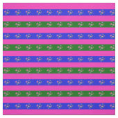 Roze, eilandgroen, blauwe bloem stof (Swatch)