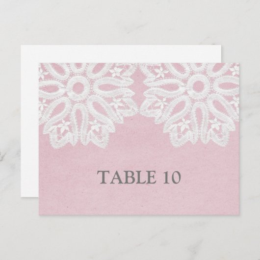 Roze elastisch tabelnummer Briefkaart (Voorkant / Achterkant)