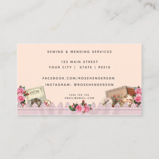 -roze-elastisch Visitekaartje (Achterkant)