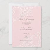 Roze  elastische weddenschap BEWAART de datum Save The Date (Achterkant)