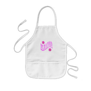 Roze Eleanor Naam Met Rozen, Kinder Schort