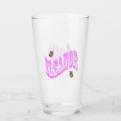 Roze Eleanor Name Logo, Glas (Achterkant)