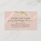 Roze Elegant Bakery Spatula Cake Cooking Visitekaartje (Achterkant)