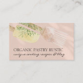 Roze Elegant Bakery Spatula Cake Cooking Visitekaartje (Voorkant)