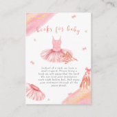 Roze Elegant Ballerina Meisje Boeken Voor Baby sho Informatiekaartje (Voorkant)
