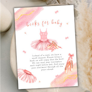 Roze Elegant Ballerina Welkomstbord Baby shower Bedankkaart