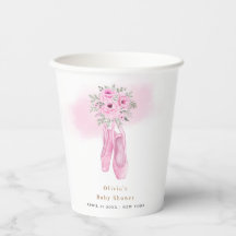 Roze Elegant Bloemen Ballerina Schoenen Baby showe