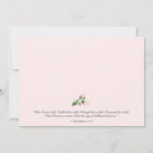 Roze Elegant Bloemen Script Quinceañera Save The Date (Achterkant)