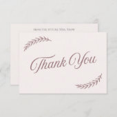 Roze elegant boho vrijgezellenfeest Dank u wel Bedankkaart (Voorkant / Achterkant)