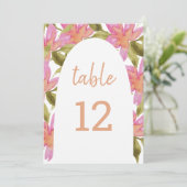 Roze Elegant Boho Waterverf Bloemen Aankondiging (Staand voorkant)