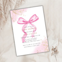 Roze Elegant Bow Baby shower