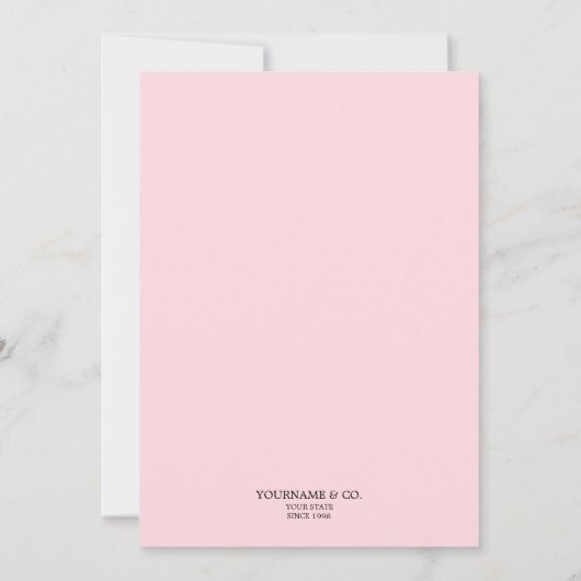 Roze Elegant Bow White Tiffany Verjaardag uitnodig Kaart (Achterkant)