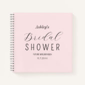 Roze Elegant Bruiloft Gastboek Notitieboek (Voorkant)