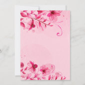 Roze Elegant Bruiloft - Romantische Tijdloze Herin Kaart (Achterkant)