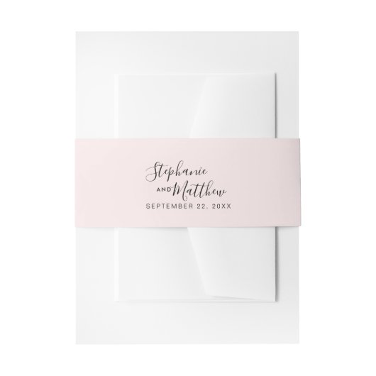 Roze Elegant Bruiloft Uitnodigingen Wikkel (Voorkant Voorbeeld)