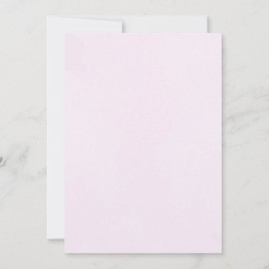 Roze Elegant Chic Zoete 17 Kaart (Achterkant)