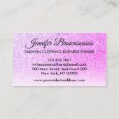Roze Elegant Clothing Cheap Hanger Contactkaartje (Achterkant)