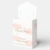 Roze Elegant Cloud Nine Meisje Baby shower Bedankdoosjes (Geopend)