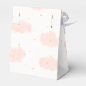 Roze Elegant Cloud Nine Meisje Baby shower Bedankdoosjes (Achterkant)