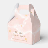 Roze Elegant Cloud Nine Stars Meisje Baby shower Bedankdoosjes (Achterkant)