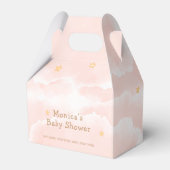 Roze Elegant Cloud Nine Stars Meisje Baby shower Bedankdoosjes (Voorkant Zijde)