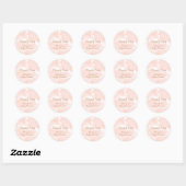 Roze Elegant Cloud Nine Stars Meisje Baby shower Ronde Sticker (Vel)