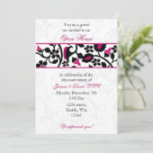 roze Elegant Corporate party Invitation Kaart (Staand voorkant)