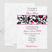roze Elegant Corporate party Invitation Kaart (Voorkant / Achterkant)