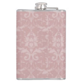 Roze Elegant Damask Flask Heupfles (Achterkant)
