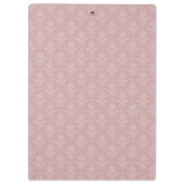 Roze Elegant Damask-klembord Klembord (Achterkant)