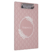 Roze Elegant Damask-klembord Klembord (Rechts)