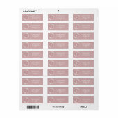 Roze Elegant Damask Label (Full Sheet)