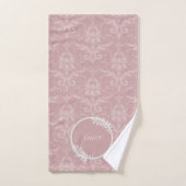 Roze Elegant Damask Persoonlijke set handdoeken (Handdoek)