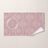 Roze Elegant Damask Persoonlijke set handdoeken (Handdoek)