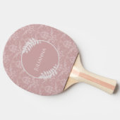 Roze Elegant Damask Ping Pong Paddle Tafeltennisbatje (Zijkant)