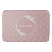 Roze Elegant Damask Specialized Bath Mat (Voorkant)