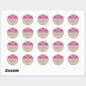 Roze Elegant Deco Dank je Stickers (Vel)