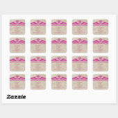 Roze Elegant Deco Wedding Stickers (Vel)