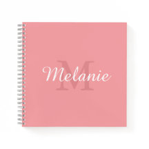 Roze Elegant en Eenvoudig Gepersonaliseerd Monogra
