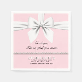 Roze Elegant Fancy Tiffany Verjaardagsservies Servet