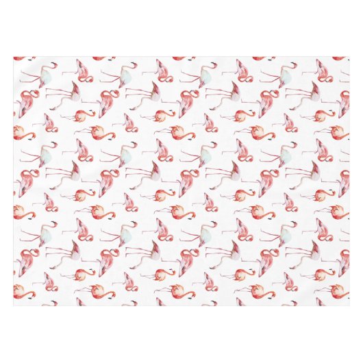Roze Elegant Flamingo patroon Tafelkleed (Voorkant (Horizontaal))