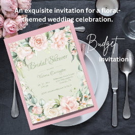 Roze Elegant Floral Budget Vrijgezellenfeest