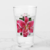 Roze Elegant Floral Waterverf Flowers Glas (Voorkant)