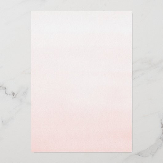 Roze Elegant Flowers Gold Greenery Vrijgezellenfee Folie Uitnodiging (Achterkant)