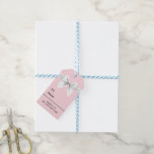 Roze Elegant Glam Tiffany Event Dank u gastvrouw Cadeaulabel (Met Touw)