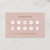 Roze Elegant Goud Glitter Nail Salon Manicurist Klantenkaartje (Achterkant)