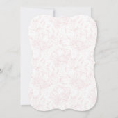 Roze Elegant Hand Drawn Floral Wedding Invitation Kaart (Achterkant)