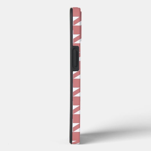 Roze Elegant Houndstooth met aangepaste tekst Case-Mate iPhone Case (Achterkant / Rechts)